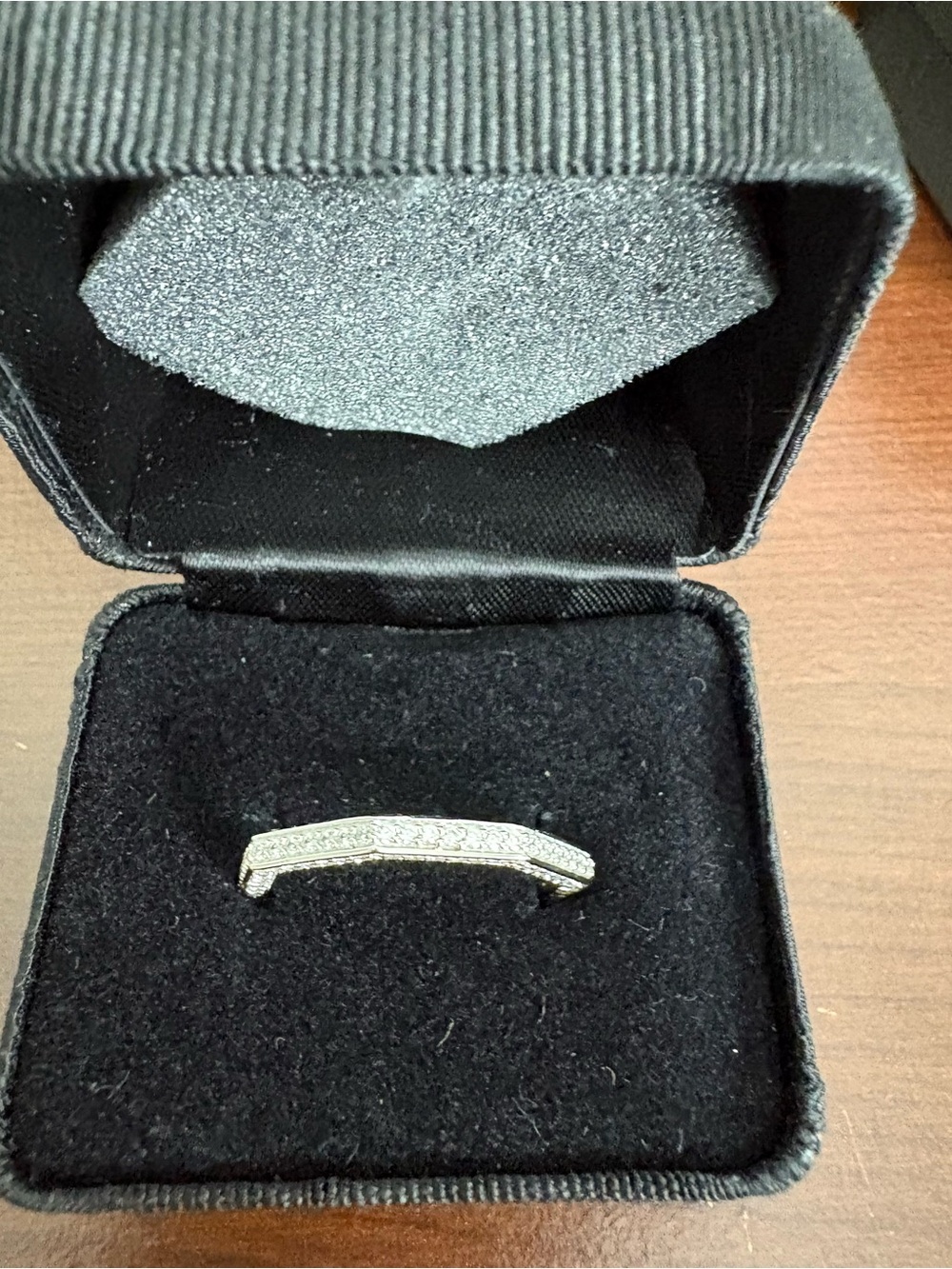 Victoria Wieck Silver Eternity Curved Band Ring